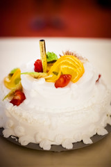 Delicious tasty wedding cake detail