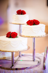 Delicious tasty wedding cake detail
