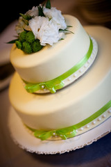Delicious tasty wedding cake detail