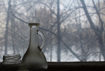 Vase in winter