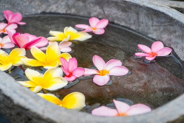 Bathroom sink made from natural stone for interior decor