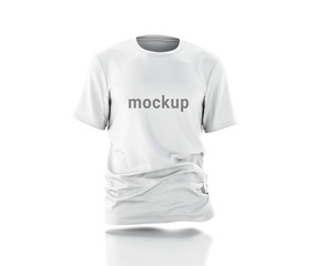 Fototapeta na wymiar 3d White t-shirt Mockup.