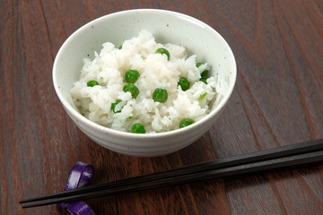 グリンピース御飯