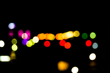 bokeh night city