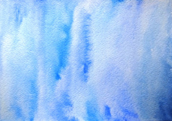 hand drawn watercolor blue abstract background