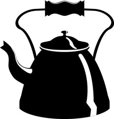 kettle for boiling water, in color.vector image