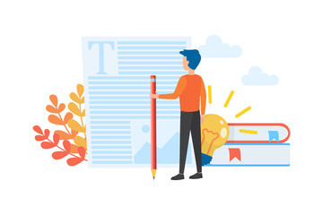 Copywriter concept. Idea of writing texts, creativity