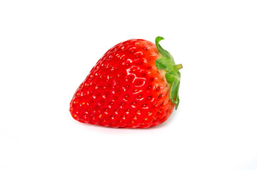 Isolated of red strawberry on white background. Clipping Path - Image