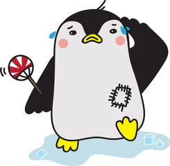 penguin feels hot