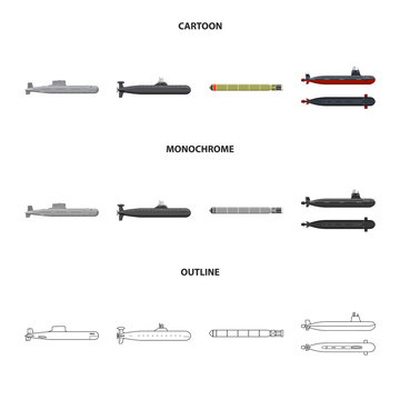 Isolated object of war  and ship icon. Set of war  and fleet vector icon for stock.
