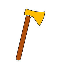 Colorful Axe Icon. vector EPS.