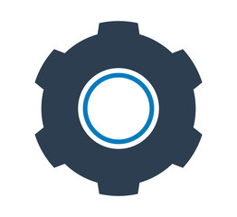 Settings Icon with Gear Symbol. Flat style vector EPS.