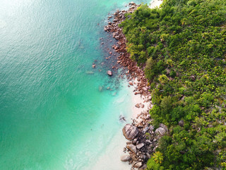 Coastline of Anse Lazio