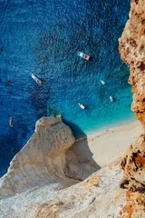 Foto op Plexiglas Navagio Beach, Zakynthos, Griekenland Shipwreck navagio beach in cove on Greek Zakynthos Island