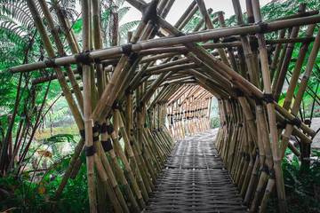 Bamboo Bridge in Lembang Indonesia
