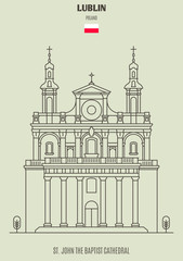 St. John the Baptist Cathedral in Lublin, Poland. Landmark icon