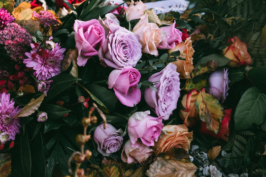 Funeral Bouquet Of Roses