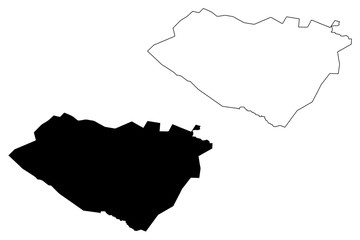Qashqadaryo Region (Republic of Uzbekistan, Regions of Uzbekistan) map vector illustration, scribble sketch Qashqadaryo map