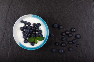 Heidelbeeren in Quark, Huckleberries with Cream Cheese