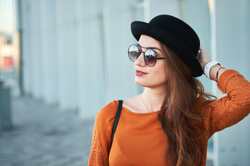 Portrait of young stylish girl