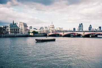 Naklejka premium Thames River London Cityscape