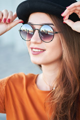 Portrait of young stylish girl