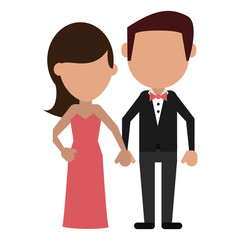 Obraz na płótnie Canvas husband and wife faceless avatar