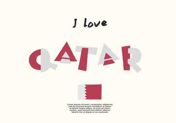 World Flag with fun geometrical alphabets : Vector Illustration 