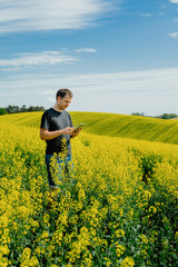 Agriculture Farmer holding tablet