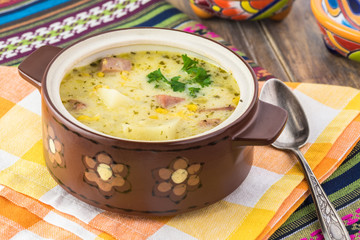 Homemade Fiesta ham soup.