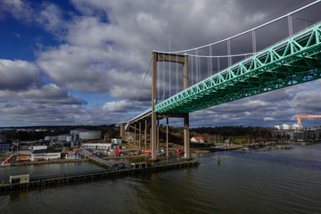 Gothenburg, Sweden The Älvsborgsbron, a bridge over the Göta älv, or Gota river.