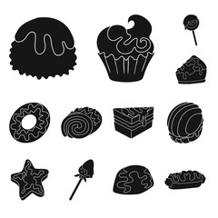Isolated object of sweetness and product symbol. Set of sweetness and sweet vector icon for stock.