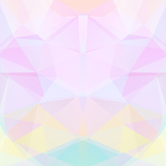 Fototapeta premium Abstract background consisting of pastel pink, blue, yellow triangles. Geometric design for business presentations or web template banner flyer. Vector illustration