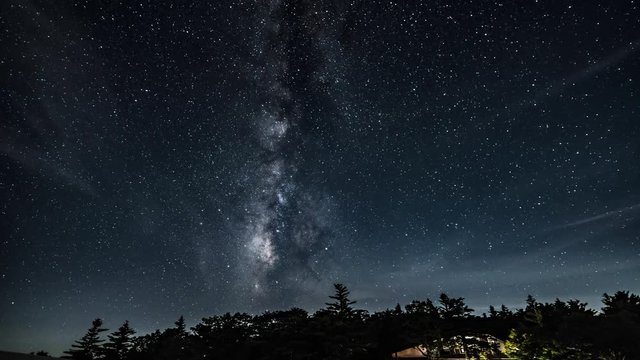 奈良県　大台ケ原の星空　天の川