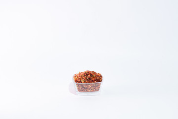 Paprika on the white background
