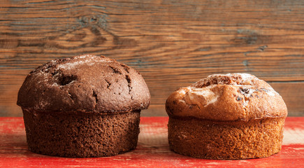 Home made sweet bread on a wooden board