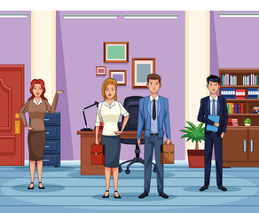 Obraz premium Business people working in the office