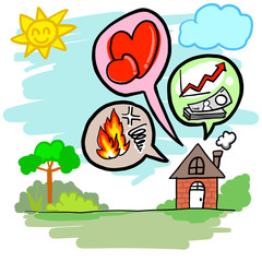 Family relation and important things concept