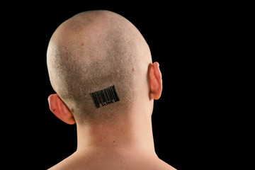 bald man with seal