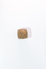 Cumin on the white background