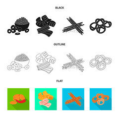 Vector design of taste and seasonin symbol. Collection of taste and organic   stock vector illustration.