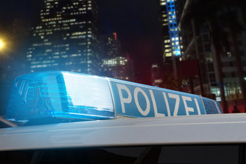 Polizeiauto, Polizeieinsatz in der Großstadt