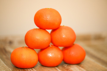 orange on wooden cutting board Healthy fruits, orange fruits background - Image
