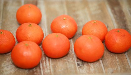 orange on wooden cutting board Healthy fruits, orange fruits background - Image