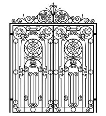 forged iron gate