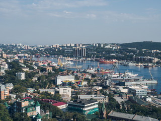 aerial view of the city