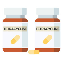 Tetracycline is an antibiotic used to treat acne, cholera, brucellosis, plague, malaria, and syphilis. 