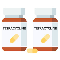 Tetracycline is an antibiotic used to treat acne, cholera, brucellosis, plague, malaria, and syphilis. 