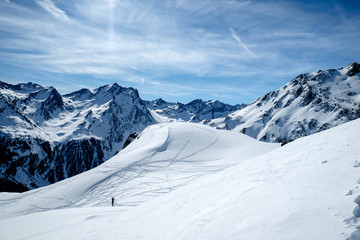 Fototapeta na wymiar Winter in den Stubaier Alpen