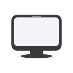 Vector illustration flat monitor television. icon clip art